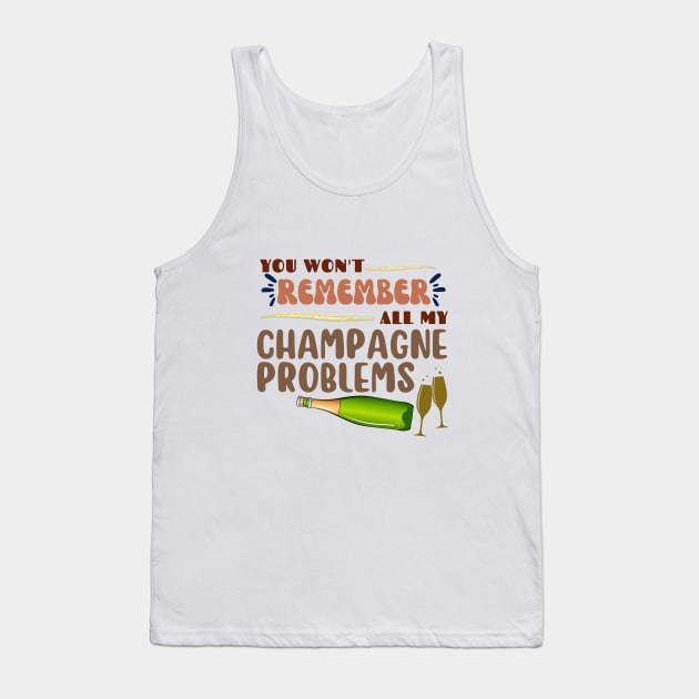 Champagne Problems Evermore Lyrics Tank Top by theKKstore